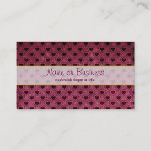 Dark Hearts Grunge Pattern Business Card