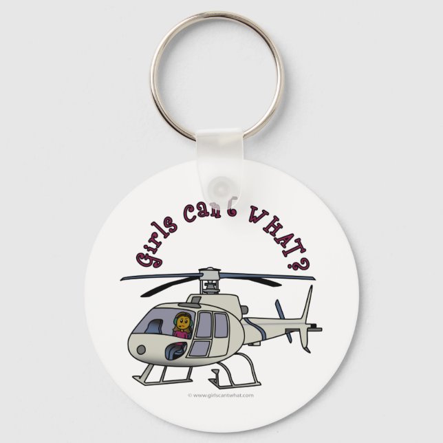 Dark Helicopter Pilot Key Ring (Front)