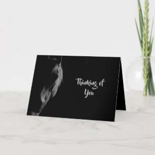 Dark Horse Personalised Thank you Card - Black