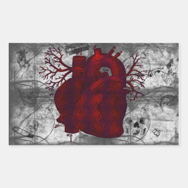 Dark Human Heart Sticker (Front)