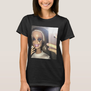 Dark Humor Doll Smoking Selfie Parody  T-Shirt