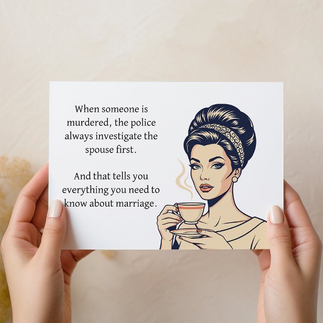 Dark Humor Marriage Joke Engagement & Wedding Card (Creator Uploaded)