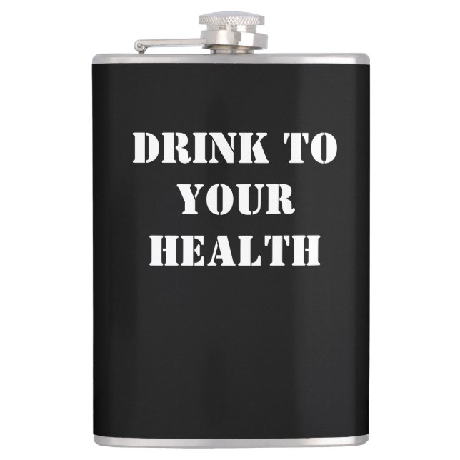 Dark Humour Flask by Skullnskin / J. H. Thornton (Front)