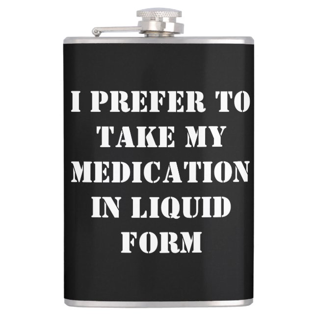 Dark Humour Flask by Skullnskin / J. H. Thornton (Front)