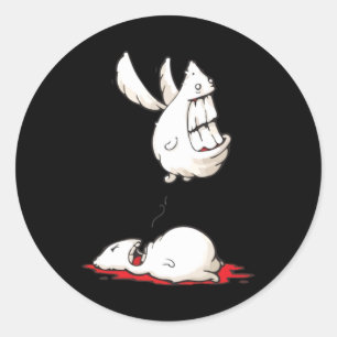 Dark Humour Ghost Strange Creature Classic Round Sticker