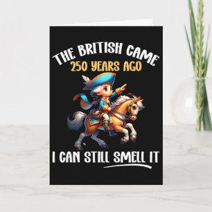 Dark Humour Paul Revere History Joke 250th Anniver Card