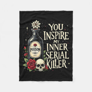 Dark Humour Poison Bottle Gothic Halloween Aesthet Fleece Blanket