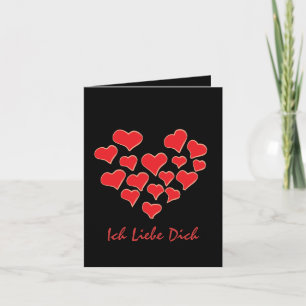 dark Ich Liebe Dich Valentines Day Card