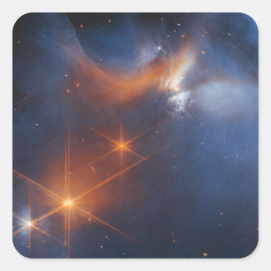 Dark Icy Molecular Cloud   JWST Square Sticker