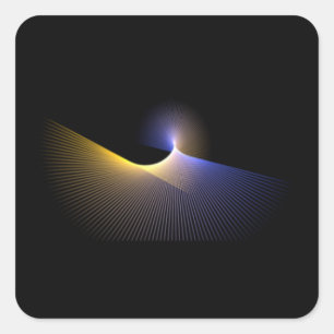 Dark illusion square sticker