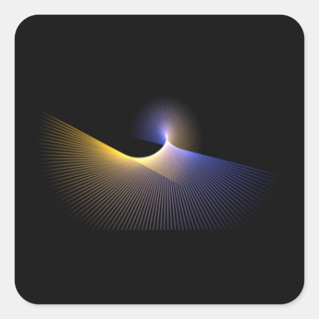 Dark illusion square sticker (Front)