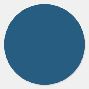 Dark Imperial Blue Classic Colour Coordinating Classic Round Sticker