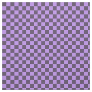 Dark Indigo and Pale Violet Chequerboard Fabric