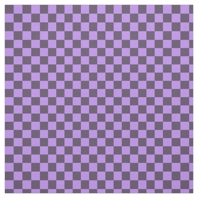 Dark Indigo and Pale Violet Chequerboard Fabric (Swatch)