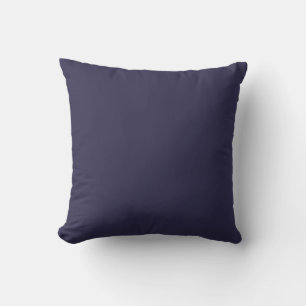 Dark Indigo Ink Blue Solid Colour Print Cushion