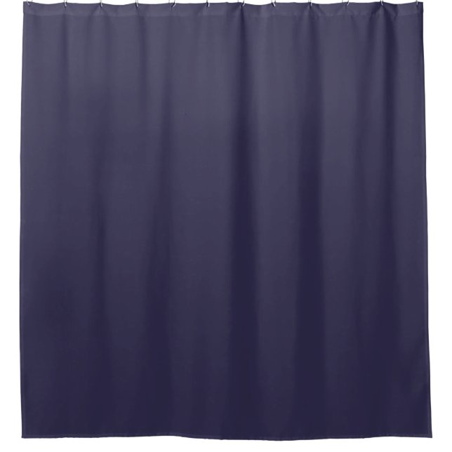 Dark Indigo Ink Blue Solid Colour Print Shower Curtain (Front)