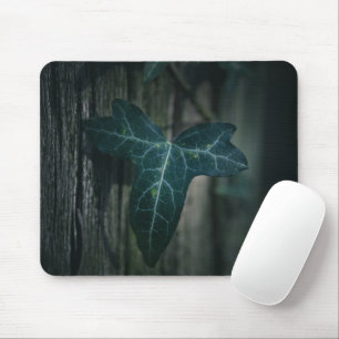 Dark Ivy Leaf Nature Photo Mouse Pad