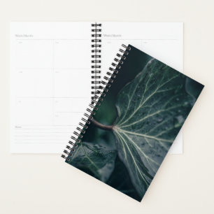 Dark Ivy Leaf Nature Photo Planner