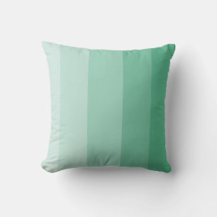 dark Jade Green Ombre Stripe Cushion