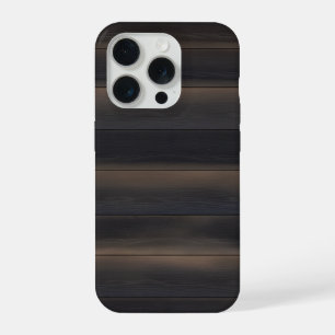 Dark Japandi Charred Wood Charcoal Minimalist iPhone 15 Pro Case