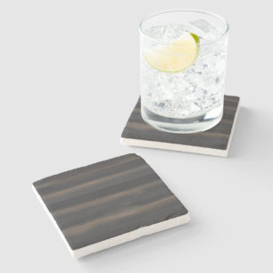 Dark Japandi Charred Wood Charcoal Minimalist Stone Coaster