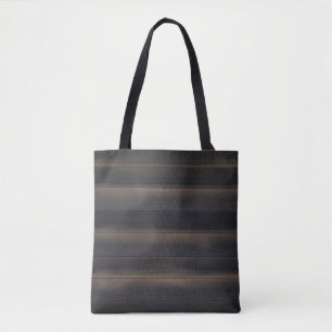 Dark Japandi Charred Wood Charcoal Minimalist Tote Bag