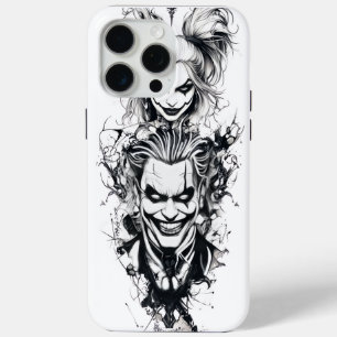 Dark Joker Duo Black and White Art iPhone 15 Pro Max Case