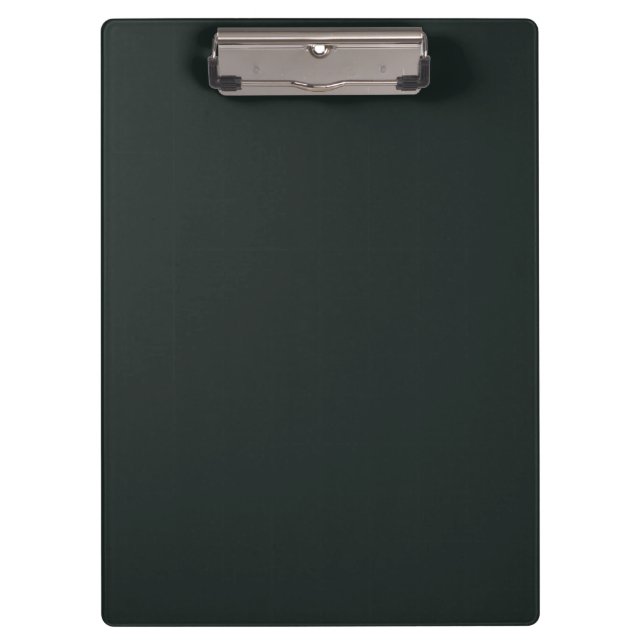 Dark Jungle Green Modern Monochromatic Clipboard (Front)