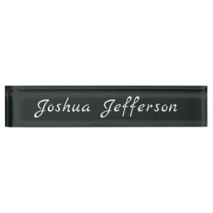 Dark Jungle Green Professional Creative Plain Nameplate