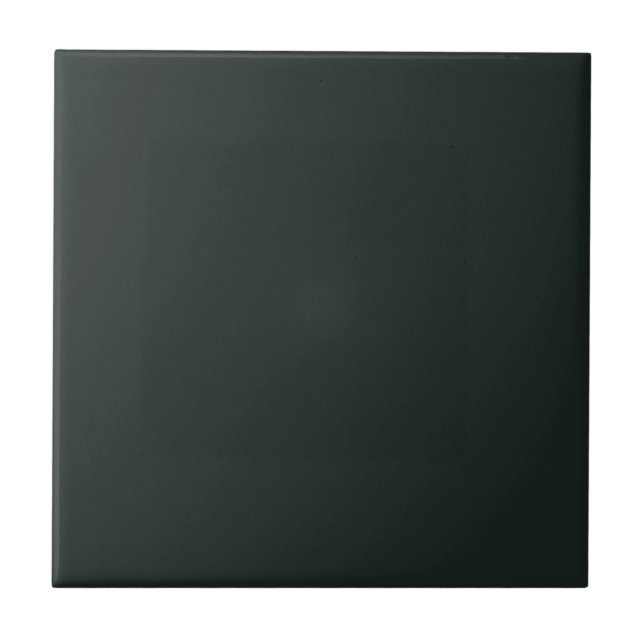 Dark Jungle Green Solid Colour Ceramic Tile (Front)