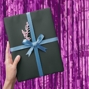 Dark Jungle Green Solid Colour Wrapping Paper