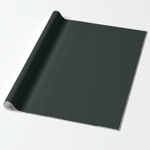 Dark Jungle Green Solid Colour Wrapping Paper