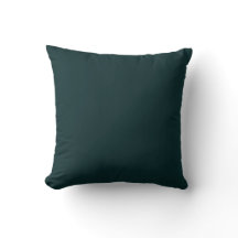 Dark Jungle Green Solid Plain Throw Pillow