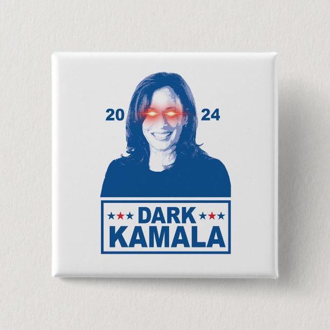 Dark Kamala 2024 15 Cm Square Badge (Front)