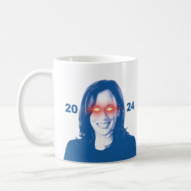 Dark Kamala Harris 2024 Coffee Mug (Left)