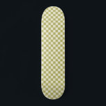 Dark Khaki and Beige Chequerboard Skateboard<br><div class="desc">Dark Khaki and Beige Chequerboard</div>