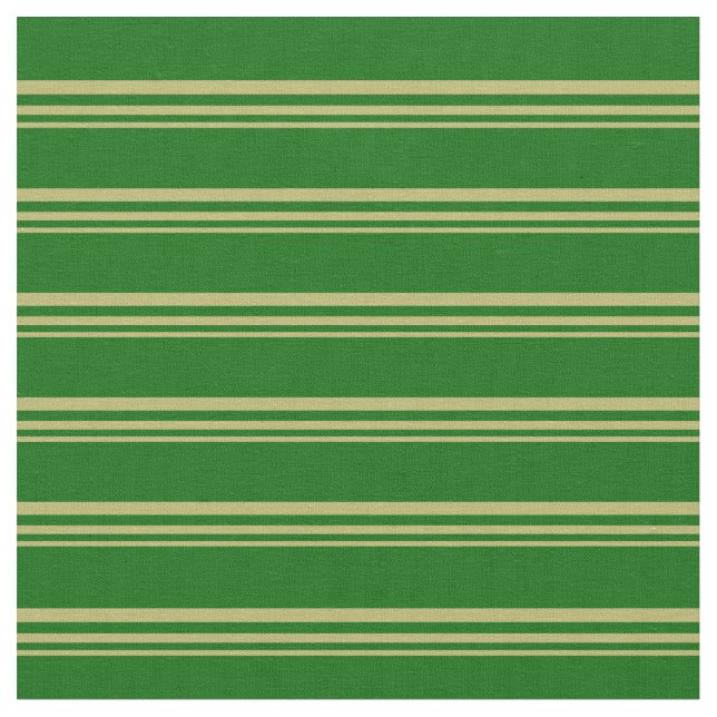 Dark Khaki and Dark Green Stripes Fabric (Close Up)