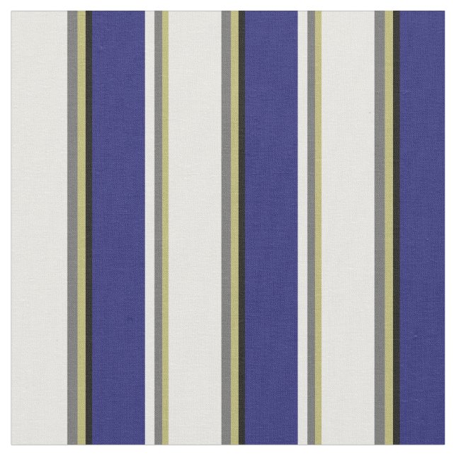 Dark Khaki, Dim Grey, White, Midnight Blue & Black Fabric (Close Up)