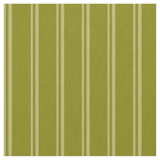 Dark Khaki & Green Stripes/Lines Pattern Fabric (Close Up)