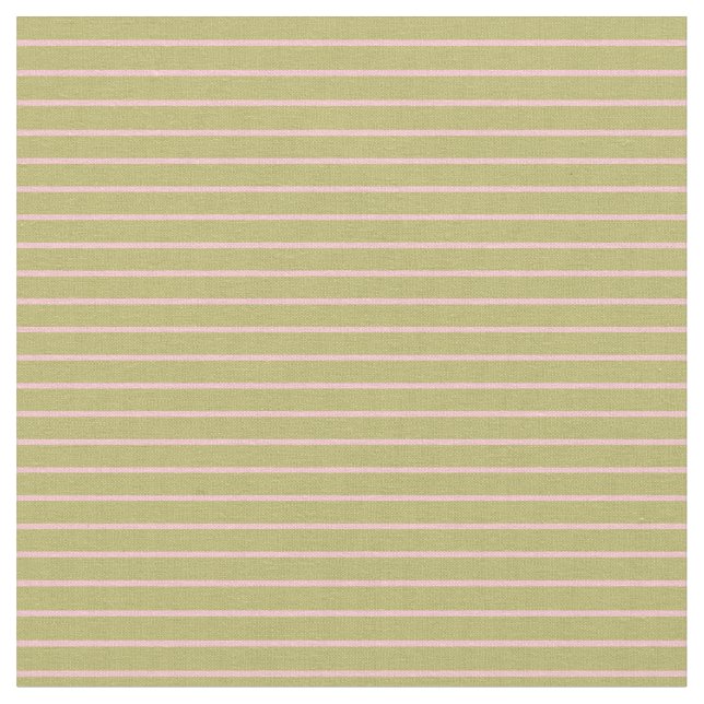 Dark Khaki & Pink Coloured Striped Pattern Fabric (Close Up)