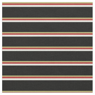 Dark Khaki, Red, Beige, and Black Coloured Pattern Fabric