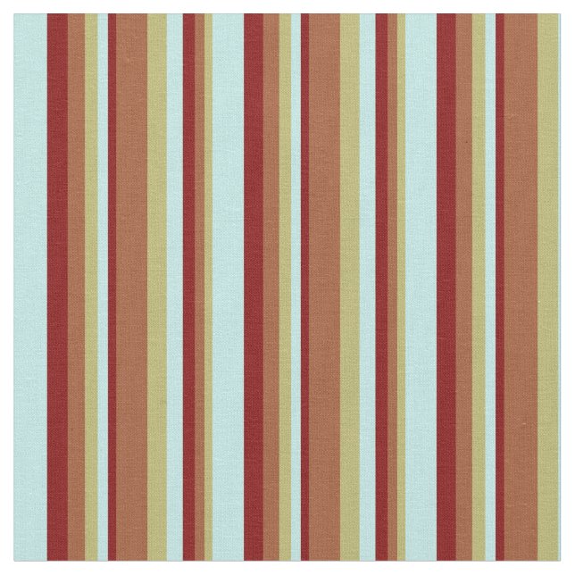 Dark Khaki, Sienna, Maroon, and Turquoise Coloured Fabric (Close Up)