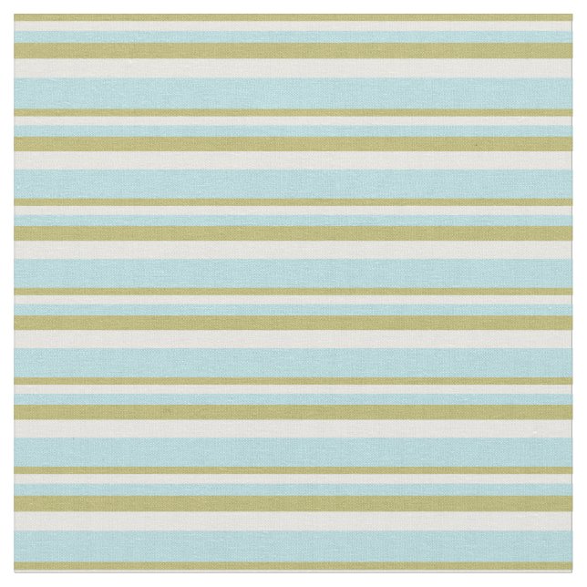 Dark Khaki, White & Powder Blue Coloured Pattern Fabric (Close Up)