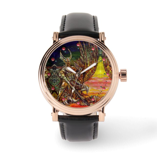 DARK KNIGHT AND DRAGON Fantasy  Watch (Front)