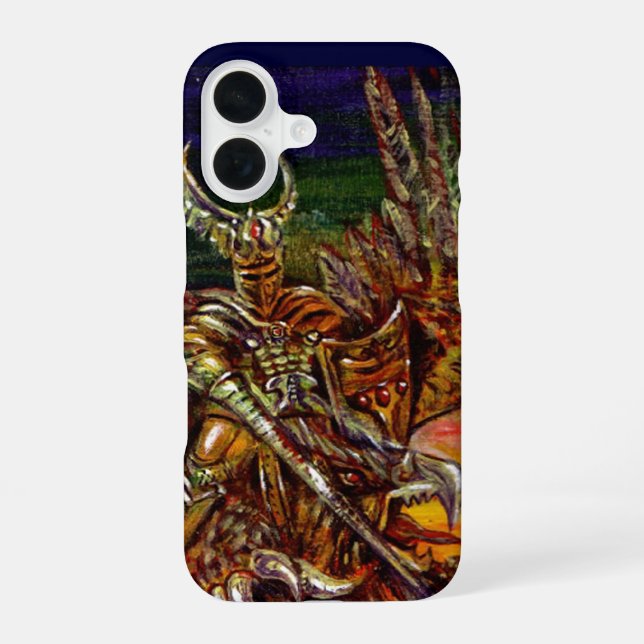 DARK KNIGHT Fantasy iPhone 16 Case (Back)