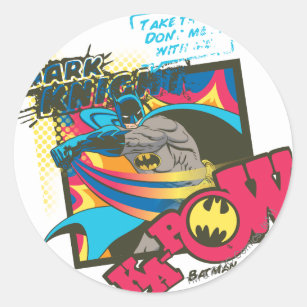 Dark Knight KA-POW Classic Round Sticker