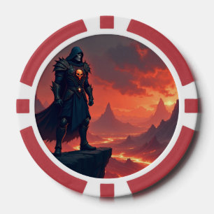 Dark Knight of Flame Poker Chips