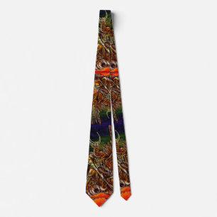 DARK KNIGHT WITH DRAGON Fantasy Tie
