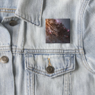 Dark Lanes Of Dust Crisscross Centaurus A Galaxy. 15 Cm Square Badge