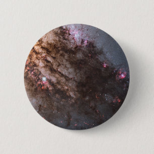 Dark Lanes Of Dust Crisscross Centaurus A Galaxy. 6 Cm Round Badge